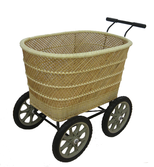 送料無料】【限定製作】籐うば車 昔ながらの乳母車][衣料